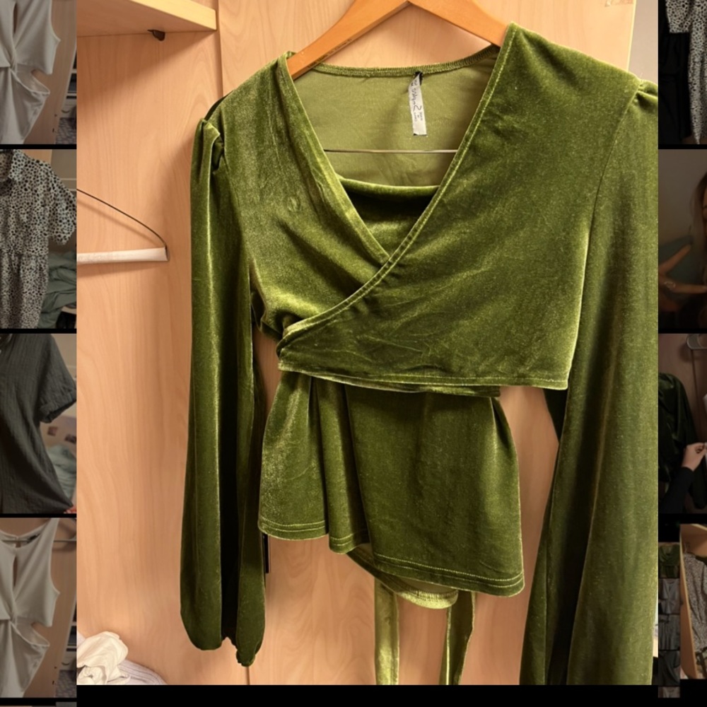 Green Velvet Two Piece Set from Amazon. Super cute and trendy